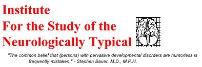 Institute for the Study of the Neurologically Typical title, logo, quote